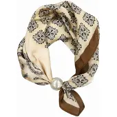 HS Parelsjaal - NIEUW - Satijnen Look met Magnetische Parel