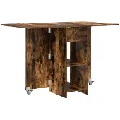 vidaXL Eettafel 115 x 70 x 75 cm Bewerkt hout Gerookt eiken