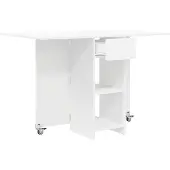 vidaXL Eettafel, 115 x 70 x 75 cm, houtvezel, wit, rechthoekig