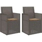 vidaXL Tuinstoelen 2 pcs Lichtgrijs, Taupe PP