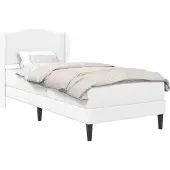 vidaXL Bedframe met hoofdeinde Wit 80 x 200 cm Kunstleer
