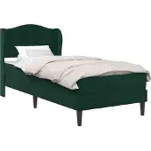 vidaXL Bedframe met hoofdeinde 2 st Donkergroen 90 x 190 cm Fluweel