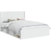 vidaXL Bedframe met opbergruimte en hoofdbord Wit 120 x 190 cm