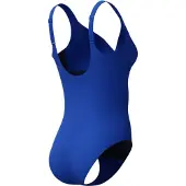 Speedo Shaping Cross Knot 1 Piece Dames Sportbadpak - Corrigerend Badpak Dames - Zwempak Dames met Uitneembare Cups - Sportbadpak Dames met Hartvormige Halslijn en Verstelbare Bandjes - Blauw - 36