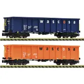 Fleischmann 6660140 N 2-delig Set: Open goederenwagens, Wascosa