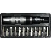VOREL SCHLAGSCHRAUBER CHROM + 12 BITS 65123