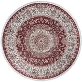 Muratap Star rond klassiek oosters vloerkleed wasbaar rood 200 cm rond
