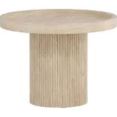 Venture Home Krille bijzettafel, wit, nachtkastje Ø60cm beige.