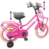 vidaXL Kinderfiets 16 Inch voor 4-6 jaar oud Donkerroze