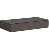 vidaXL Opbergdoos met transparant bovenraam Grijs 100 x 50 x 18 cm