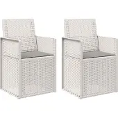vidaXL Tuinstoelen 2 pcs Wit en Lichtgrijs PP