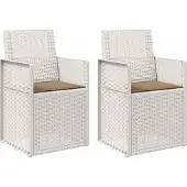vidaXL Tuinstoelen 2 st Wit en Taupe PP