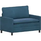 vidaXL Bankstel 2 st Blauw Fluweel