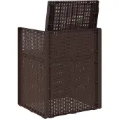 vidaXL Tuin-eetkamerstoelen, 2 stuks, bruin en lichtgrijs, van PP-materiaal