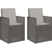 vidaXL Tuinstoelen 2 pcs Lichtgrijs PP