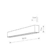 Nowodvorski Lighting Wandlamp, model Straight 1 T8, zwart