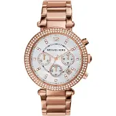 Michael Kors Analoog horloge 'PARKER' rose-goud / zwart / wit