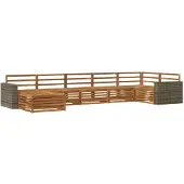 vidaXL Buiten bank set 7 st Naturel