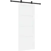 vidaXL Schuifdeur ORKDAL 83 x 202 cm Massief grenenhout Wit
