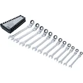 Bgs Spanner, Ratelringsleutelset hoekig SW 8 - 19 mm 12 stuks. (16 mm, 11 mm, 12 mm, 17 mm, 15 mm, 13 mm, 9 mm, 8 mm, 10 mm, 14 mm, 18 mm, 19 mm)
