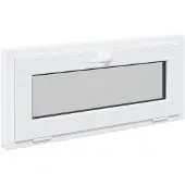 vidaXL Kelderraam RISOR 90 x 40 cm PVC en Glas Wit