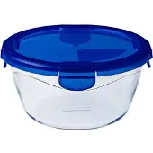 Pyrex - Cook & Go Schaal Rond met Deksel 1,6 liter - Transparant