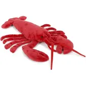 Semo pluche knuffeldier Kreeft - 30 cm - rood - Zeedieren knuffels - Knuffel zeedieren