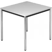 Hjh OFFICE PRO DORAN DR08 C - Grijs 80 x 80 met ronde buis / Chroom