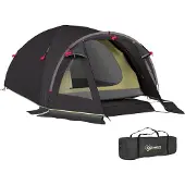 Outsunny -Tunnelzelt-Polyester, Fiberglas-3,3L x 1,9B x 1,2H m-Schwarz