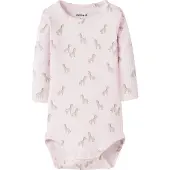 Name it Body l/ä - Rib - Cotton/Modal - NbfHalena - Cradle Pink - - 68 - Body L/Ä