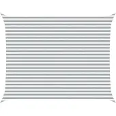 vidaXL Zonneschaduw Lichtgrijs en wit 3,5 x 4,5 m