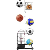 Unyqoos Ruimtebesparende Balopslag met Meerdere Opslagmogelijkheden voor Sportballen en Accessoires