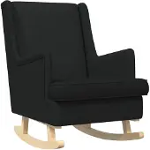 vidaXL Schommelstoel Zwart 62 x 80 x 85 cm Stof