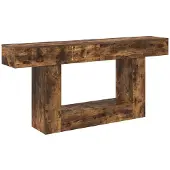 vidaXL Gerookte Eik 160 x 30 x 74 cm