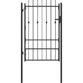 vidaXL Hekpoort ASTEN 100 x 150 cm Metaal Zwart Vergrendelbaar