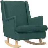 vidaXL Schommelstoel Donkergroen 62 x 80 x 85 cm Stof