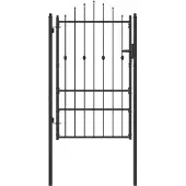 vidaXL Hekpoort ASTEN 100 x 150 cm Metaal Zwart Vergrendelbaar