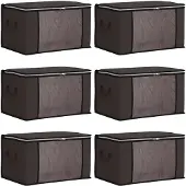vidaXL opbergdoos met doorzichtige zijkant 6 pcs Antracietkleurig