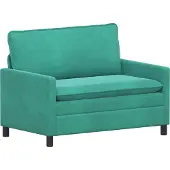 vidaXL Bankstel 2 st Turquoise Fluweel