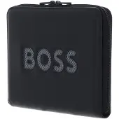 HUGO BOSS schrijfmappen Boss Cut Out Conference Folder Zip Black & Grey zwart