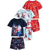 Next Nachtkledij 'Spidey and Friends' navy / lichtblauw / rood