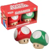 Paladone Super Mario Mushroom Salt & Pepper – Officieel Gelicentieerde Nintendo Keramische Strooierset-