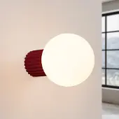 Sollux Wandlampe , ORBI, dimbare, Rood, Badkamer, Aluminium