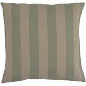 Garden Glory gestreept kussen Eucalyptusgroen-beige, 50x50 cm