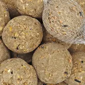 KLASEBO Mezenbollen 100 x ca.90 gram met net, vogelvoer, vetbollen
