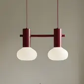 Aldex Hanglampe , Flo, dimbare, Rood, Woonkamer, Metaal, Designer