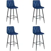 Leobert NADO kruk - marineblauw fluweel / zwarte poten x 4