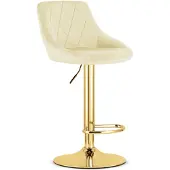 Leobert Barkruk - - Kast - Beige velours/Gouden voet
