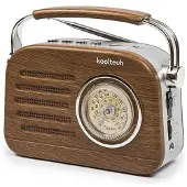 Kooltech Jazz Retro Radio - AM / FM Bluetooth - Donkerbruin