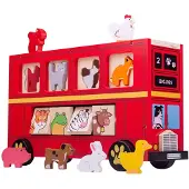 Bigjigs - Vormenstoof - Dierenbus